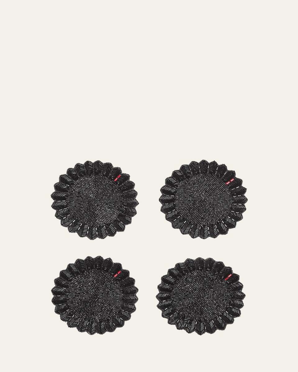 Etoile Black Coasters, Set of 4